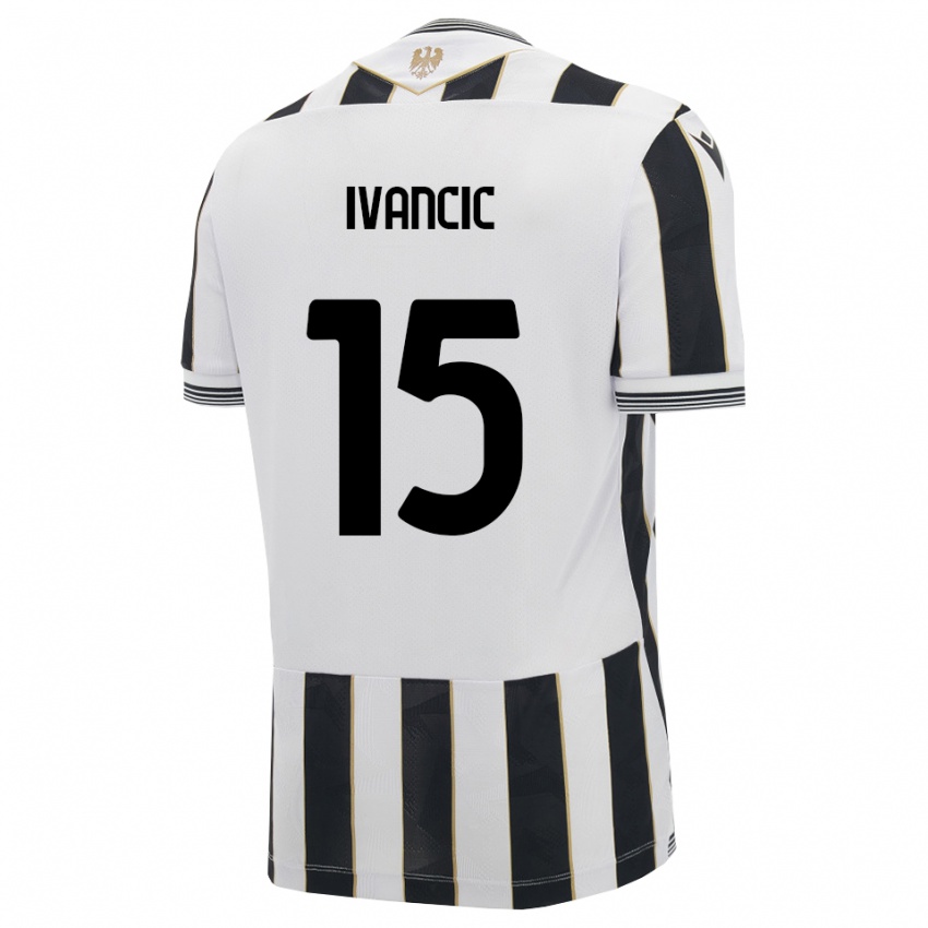גברים Val Ivancic #15 שחור לבן ורוד ג'רזי ביתית 2026/27 חולצה קצרה