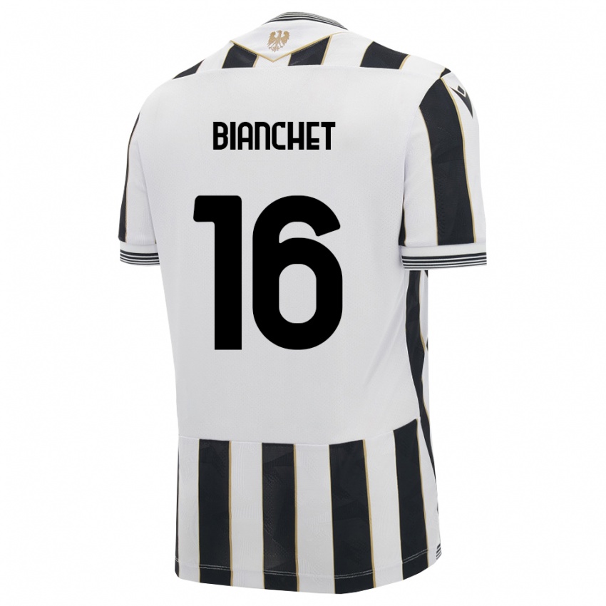 גברים Alessandro Bianchet #16 שחור לבן ורוד ג'רזי ביתית 2026/27 חולצה קצרה