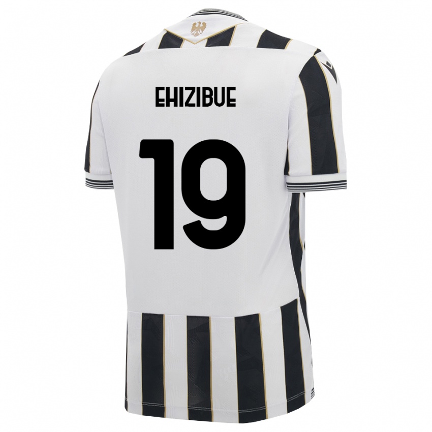 גברים Kingsley Ehizibue #19 שחור לבן ורוד ג'רזי ביתית 2026/27 חולצה קצרה
