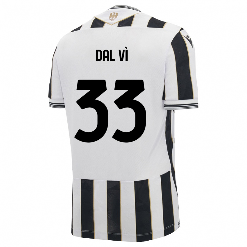 גברים Matteo Dal Vì #33 שחור לבן ורוד ג'רזי ביתית 2026/27 חולצה קצרה
