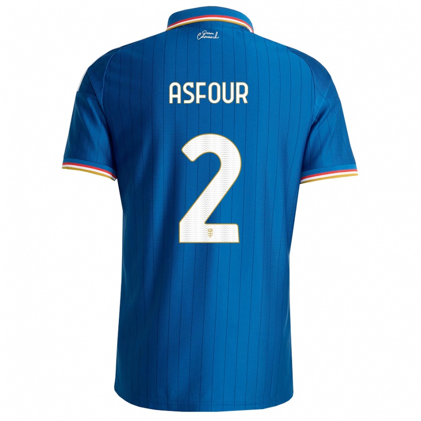 גברים Adam Asfour #2 כחול לבן אדום ג'רזי ביתית 2026/27 חולצה קצרה