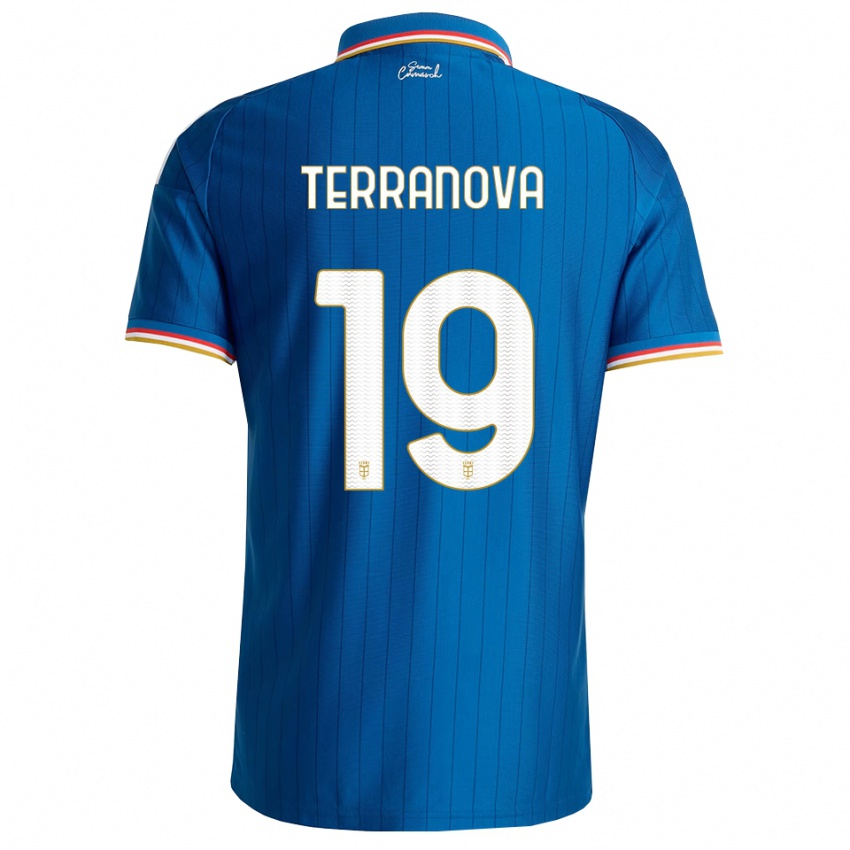 גברים Mattia Terranova #19 כחול לבן אדום ג'רזי ביתית 2026/27 חולצה קצרה