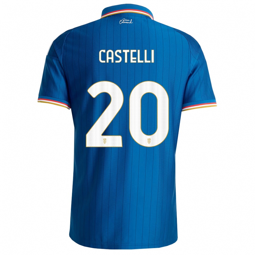 גברים Matteo Castelli #20 כחול לבן אדום ג'רזי ביתית 2026/27 חולצה קצרה