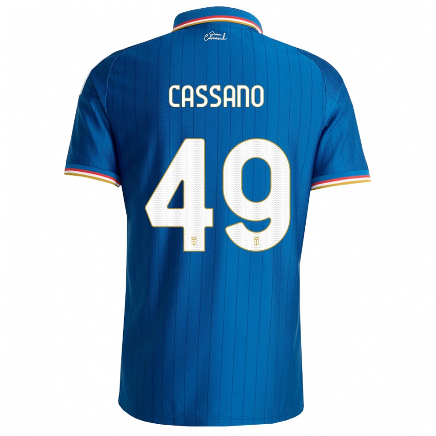 גברים Riccardo Cassano #49 כחול לבן אדום ג'רזי ביתית 2026/27 חולצה קצרה