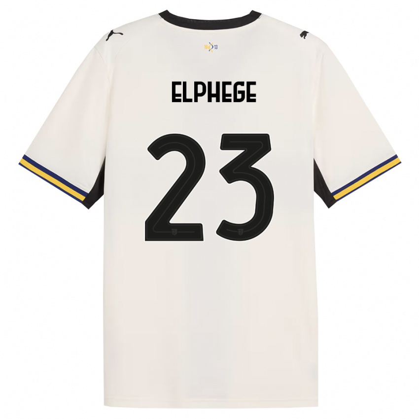 גברים Nesta Elphege #23 לבן מבריק שחור צהוב ג'רזי ביתית 2026/27 חולצה קצרה