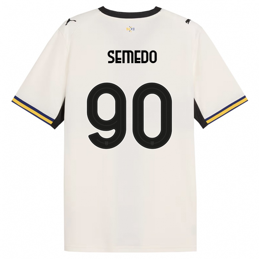 גברים Afonso Semedo #90 לבן מבריק שחור צהוב ג'רזי ביתית 2026/27 חולצה קצרה