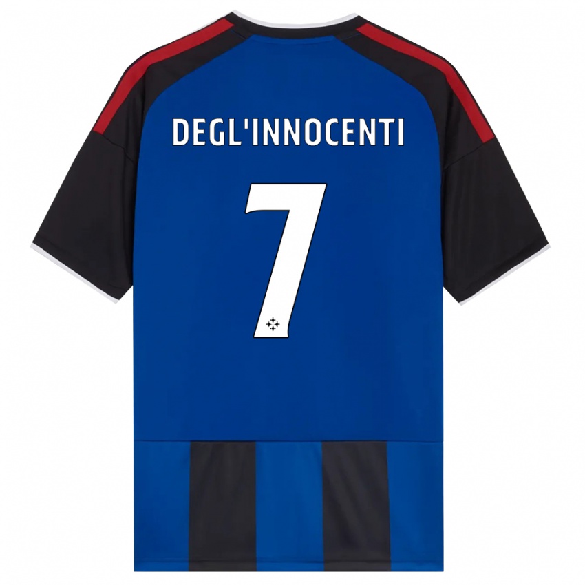 גברים Tommaso Degl’innocenti #7 כחול שחור אדום לבן ג'רזי ביתית 2026/27 חולצה קצרה