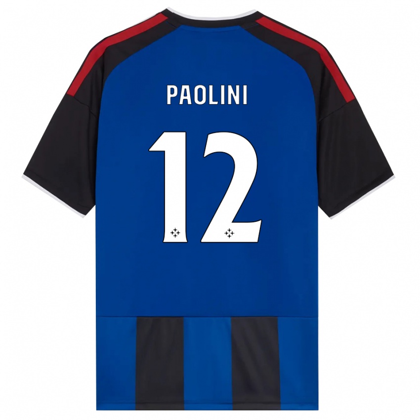 גברים Andrea Paolini #12 כחול שחור אדום לבן ג'רזי ביתית 2026/27 חולצה קצרה