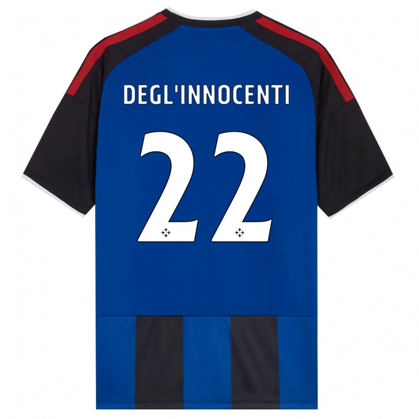 גברים Luca Degl'innocenti #22 כחול שחור אדום לבן ג'רזי ביתית 2026/27 חולצה קצרה