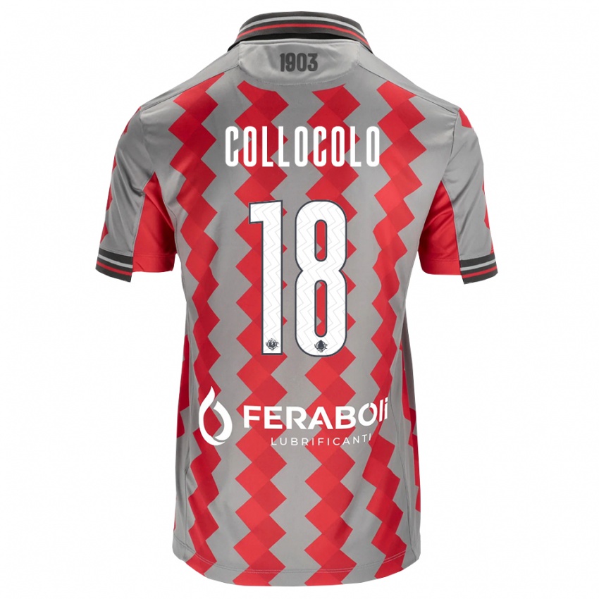 גברים Michele Collocolo #18 אפור אדום לבן ג'רזי ביתית 2026/27 חולצה קצרה
