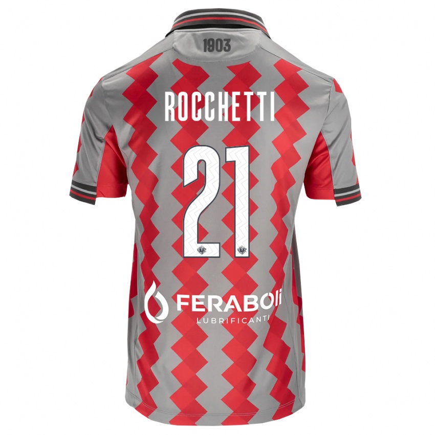 גברים Yuri Rocchetti #21 אפור אדום לבן ג'רזי ביתית 2026/27 חולצה קצרה