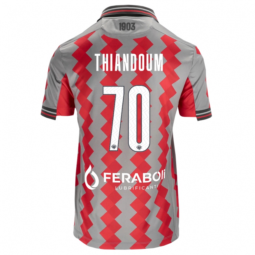 גברים Omar Thiandoum #70 אפור אדום לבן ג'רזי ביתית 2026/27 חולצה קצרה