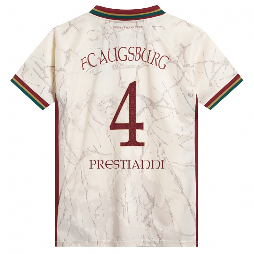 גברים Luis Prestianni #4 ירוק אורז לבן בורדו ג'רזי ביתית 2026/27 חולצה קצרה