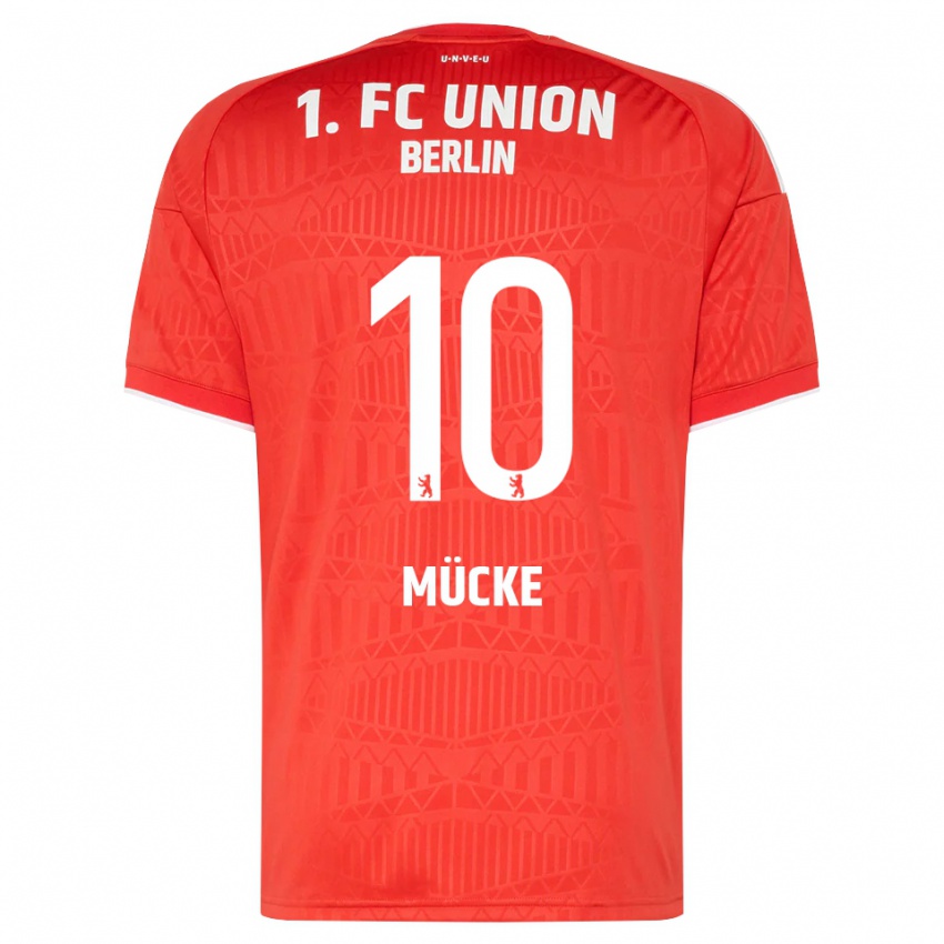 גברים Jonathan Mücke #10 אדום לבן ג'רזי ביתית 2026/27 חולצה קצרה
