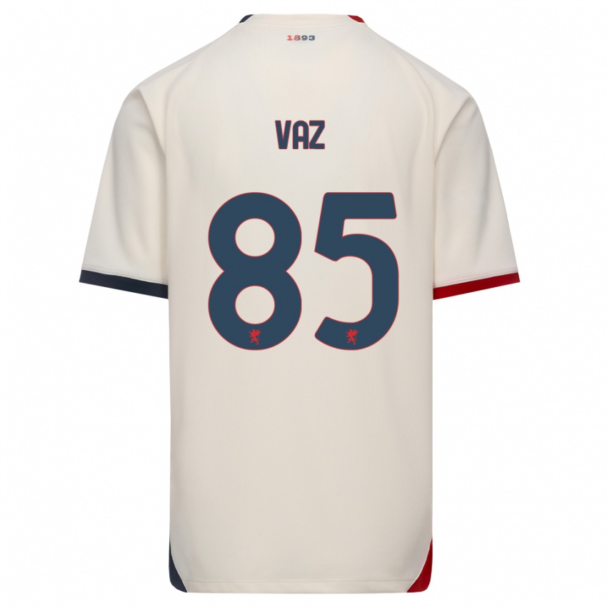 גברים Marcelo Vaz #85 לבן מבריק אדום הרחק ג'רזי 2026/27 חולצה קצרה