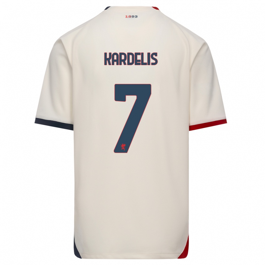 גברים Rojus Kardelis #7 לבן מבריק אדום הרחק ג'רזי 2026/27 חולצה קצרה