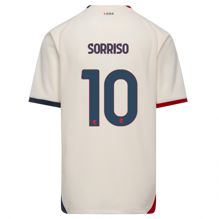 גברים Sorriso #10 לבן מבריק אדום הרחק ג'רזי 2026/27 חולצה קצרה