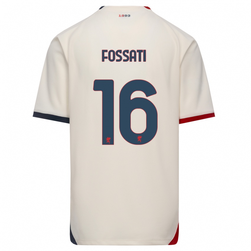 גברים Daniel Fossati #16 לבן מבריק אדום הרחק ג'רזי 2026/27 חולצה קצרה