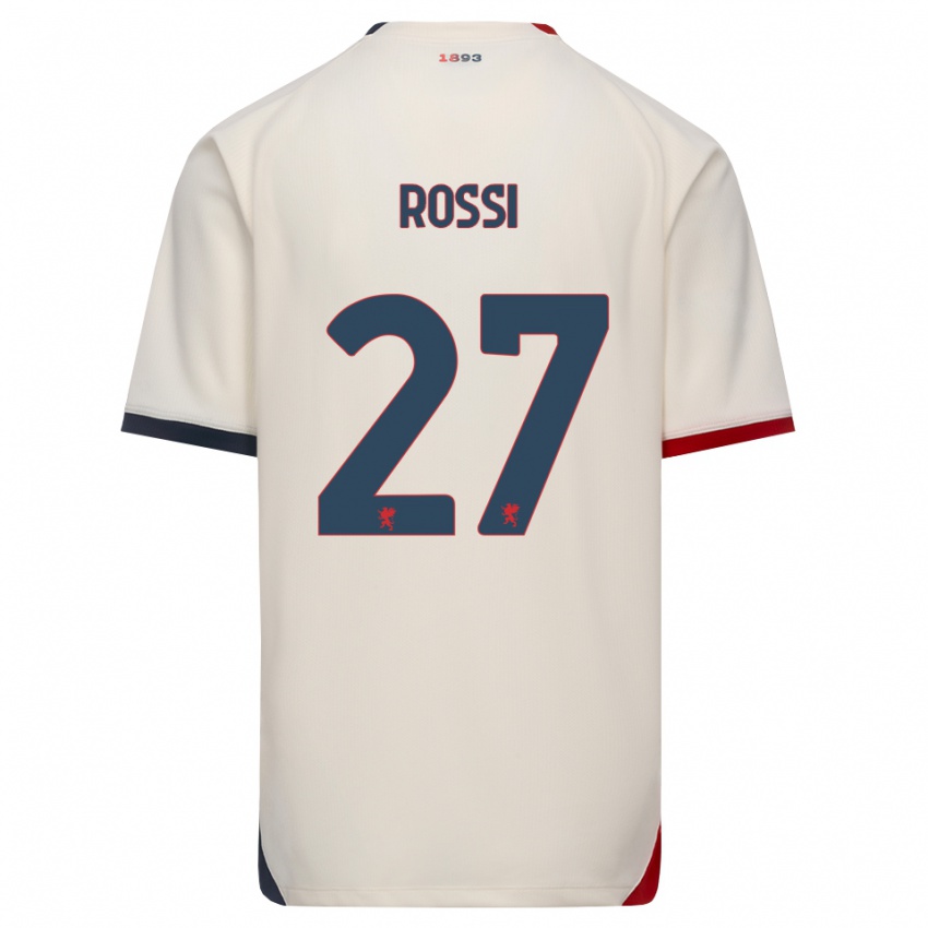 גברים Lucrezia Rossi #27 לבן מבריק אדום הרחק ג'רזי 2026/27 חולצה קצרה