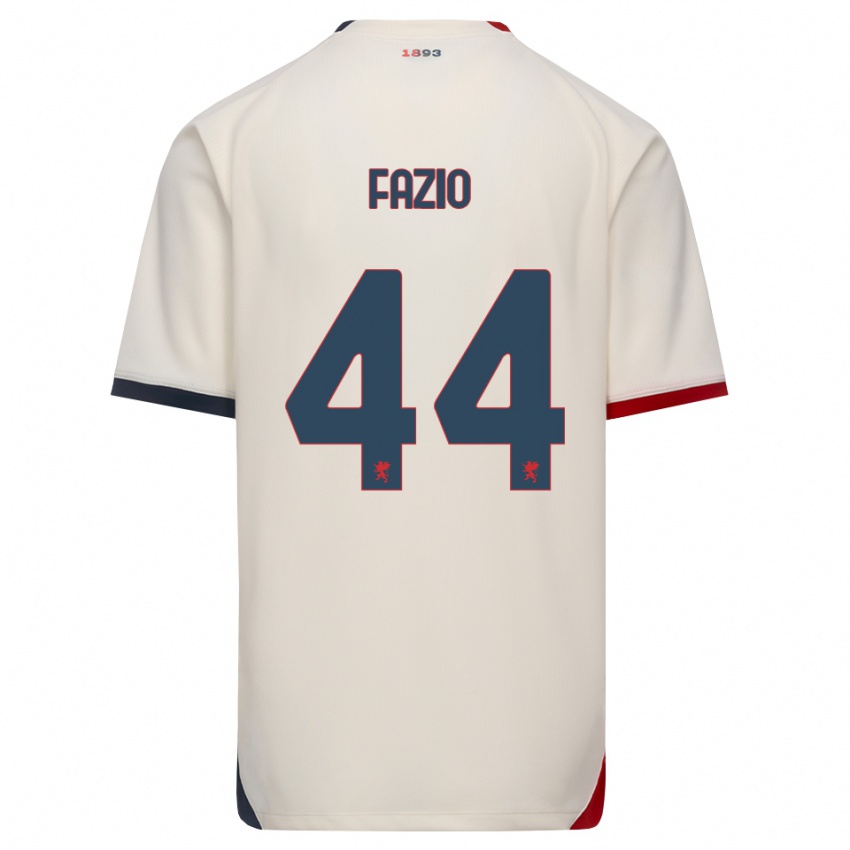 גברים Agostino Fazio #44 לבן מבריק אדום הרחק ג'רזי 2026/27 חולצה קצרה