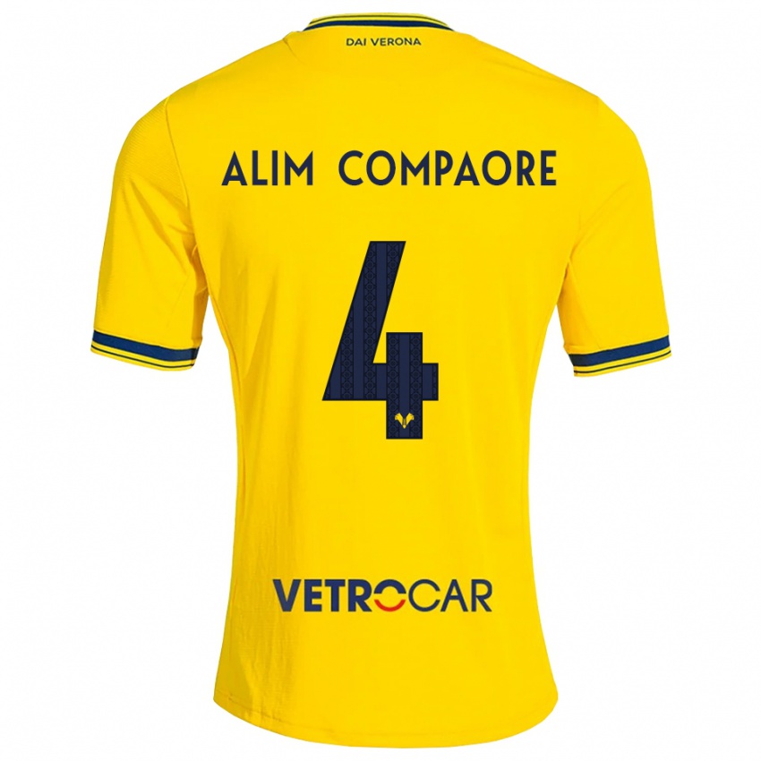 גברים Abdul Alim Compaore #4 צהוב אדום הרחק ג'רזי 2026/27 חולצה קצרה