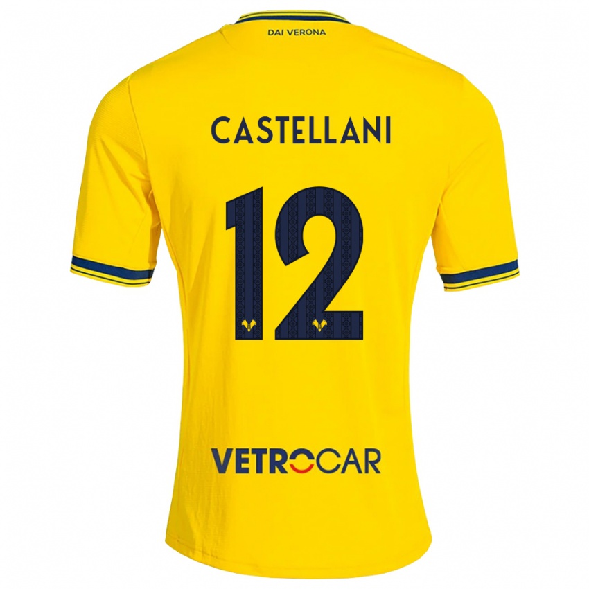גברים Zeno Castellani #12 צהוב אדום הרחק ג'רזי 2026/27 חולצה קצרה