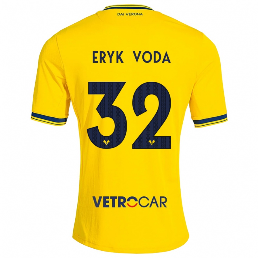 גברים Andrei Eryk Voda #32 צהוב אדום הרחק ג'רזי 2026/27 חולצה קצרה