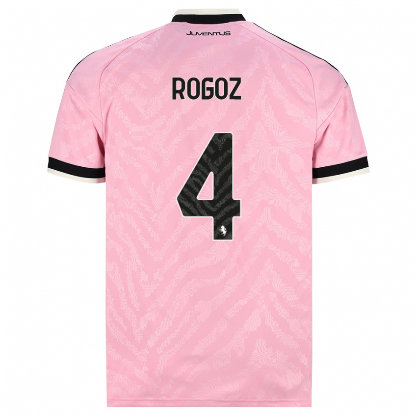 גברים Nicolas Rogoz #4 ורוד שחור הרחק ג'רזי 2026/27 חולצה קצרה