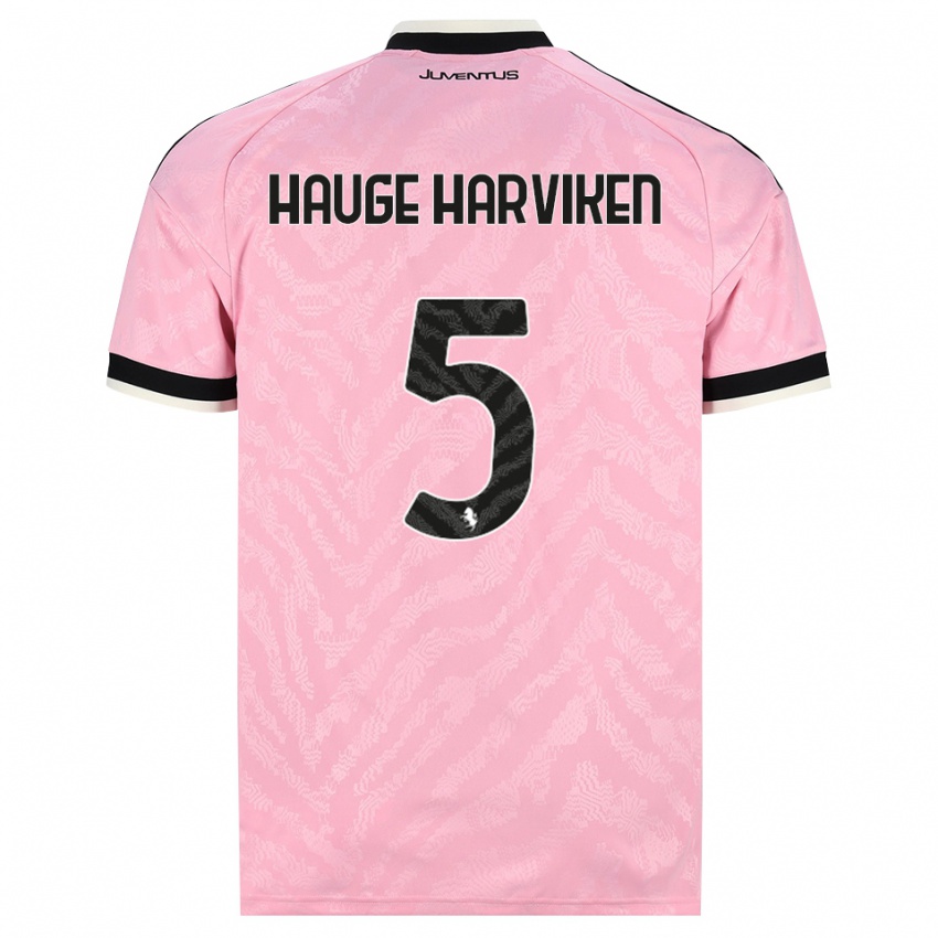 גברים Mathilde Hauge Harviken #5 ורוד שחור הרחק ג'רזי 2026/27 חולצה קצרה