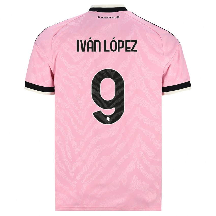 גברים Ivan Lopez Comellas #9 ורוד שחור הרחק ג'רזי 2026/27 חולצה קצרה