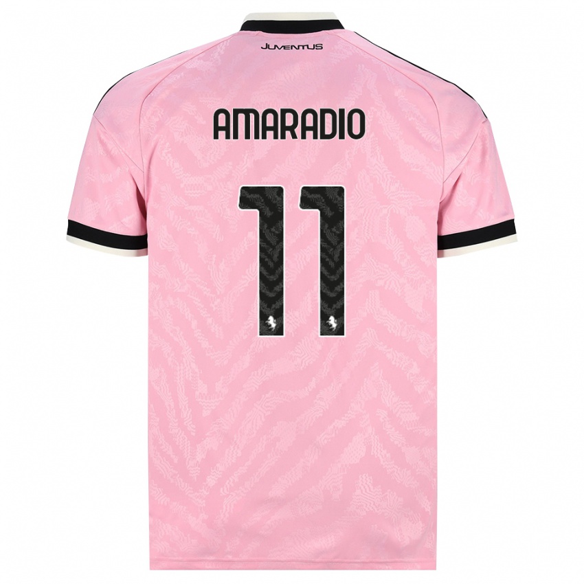 גברים Luca Amaradio #11 ורוד שחור הרחק ג'רזי 2026/27 חולצה קצרה
