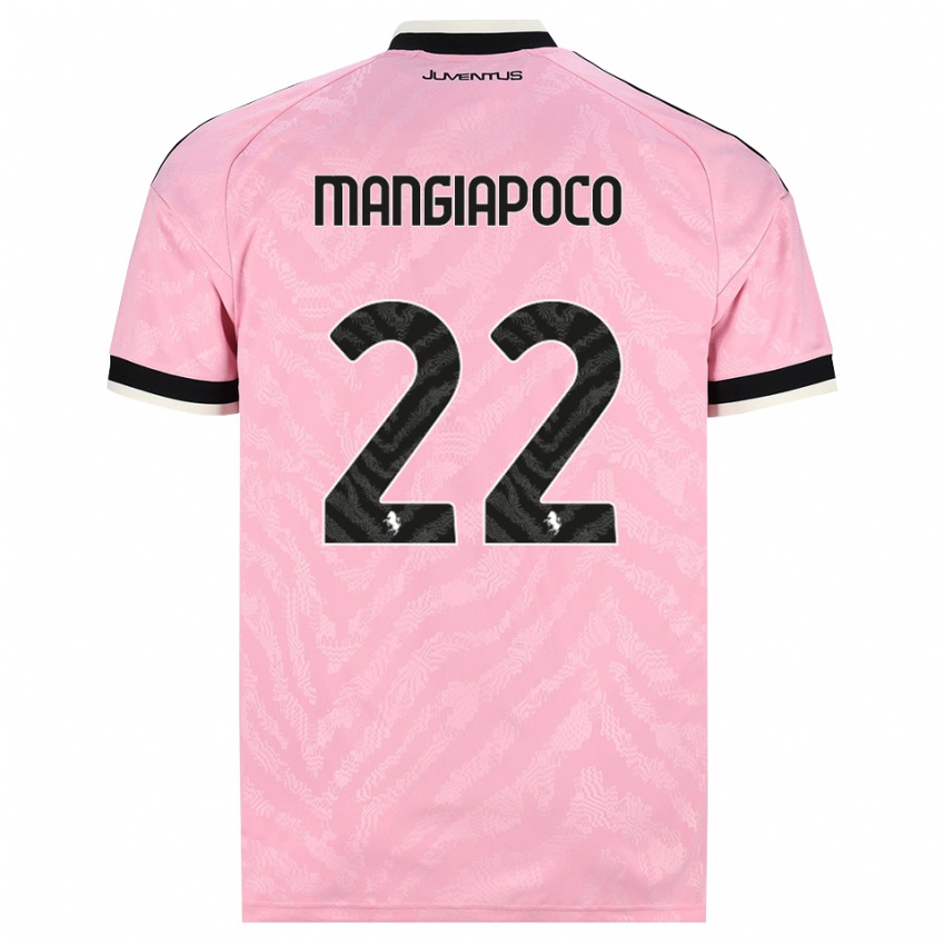 גברים Stefano Mangiapoco #22 ורוד שחור הרחק ג'רזי 2026/27 חולצה קצרה