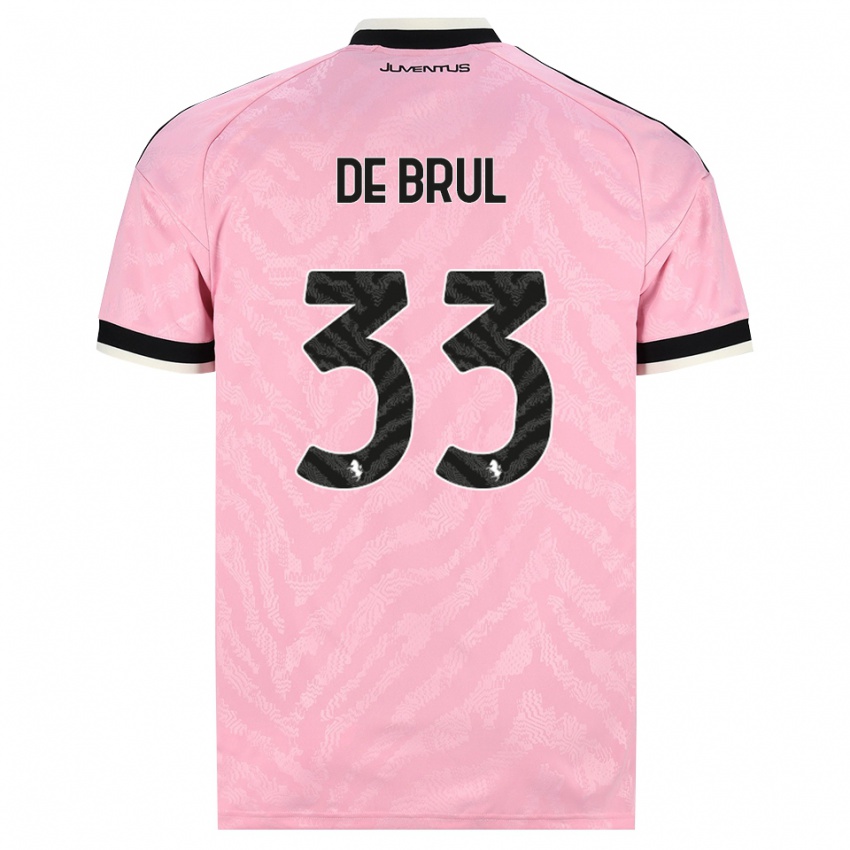 גברים Maxime De Brul #33 ורוד שחור הרחק ג'רזי 2026/27 חולצה קצרה