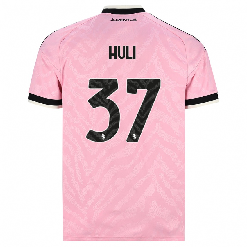 גברים Raffaele Huli #37 ורוד שחור הרחק ג'רזי 2026/27 חולצה קצרה