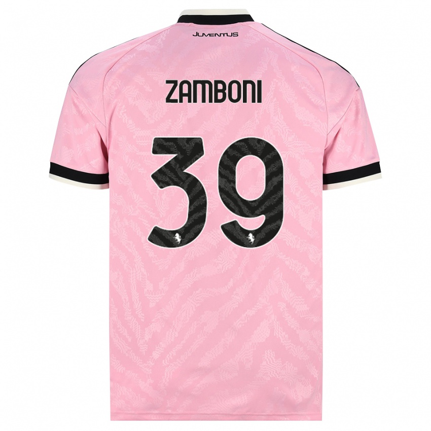 גברים Marta Zamboni #39 ורוד שחור הרחק ג'רזי 2026/27 חולצה קצרה