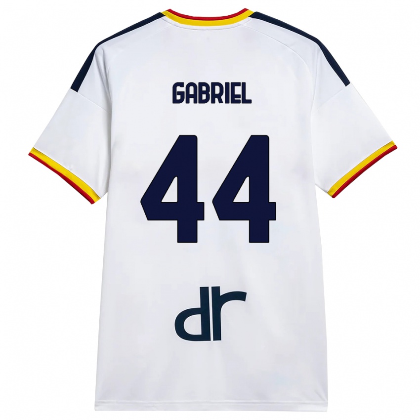 גברים Tiago Gabriel #44 לבן צהוב אדום הרחק ג'רזי 2026/27 חולצה קצרה