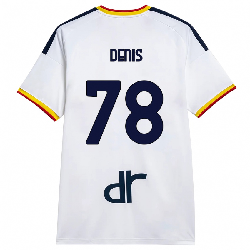 גברים Max Denis #78 לבן צהוב אדום הרחק ג'רזי 2026/27 חולצה קצרה