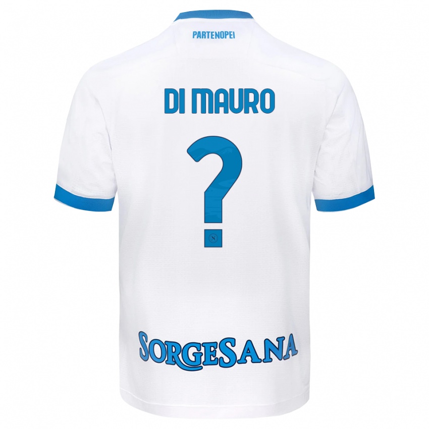 גברים Francesco Di Mauro #0 לבן כחול שמיים הרחק ג'רזי 2026/27 חולצה קצרה