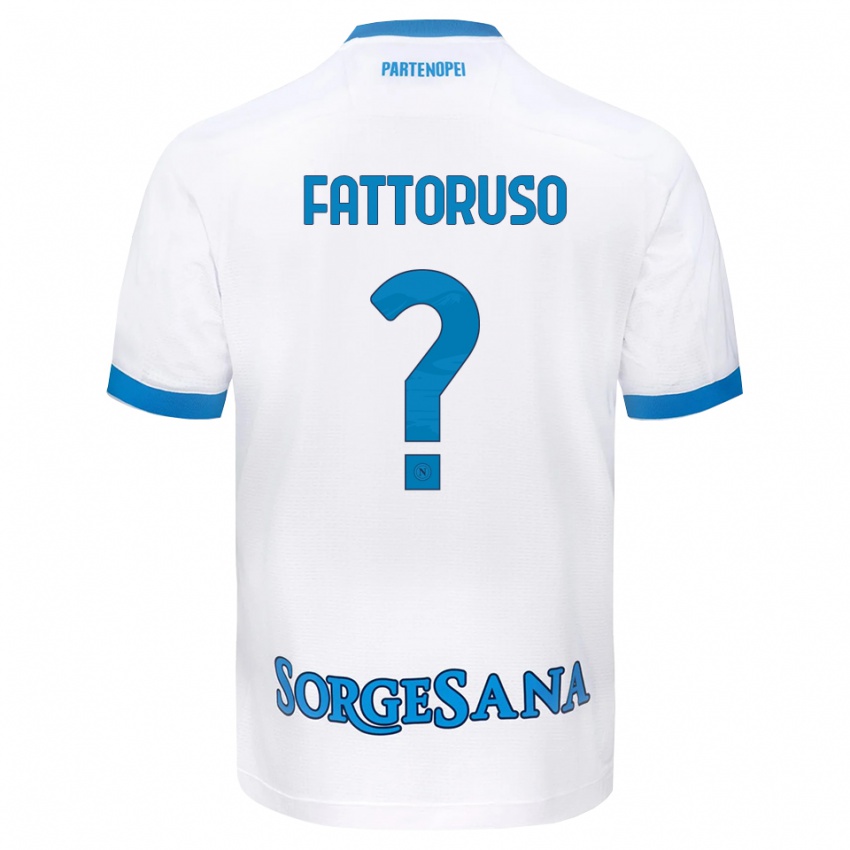 גברים Francesco Fattoruso #0 לבן כחול שמיים הרחק ג'רזי 2026/27 חולצה קצרה