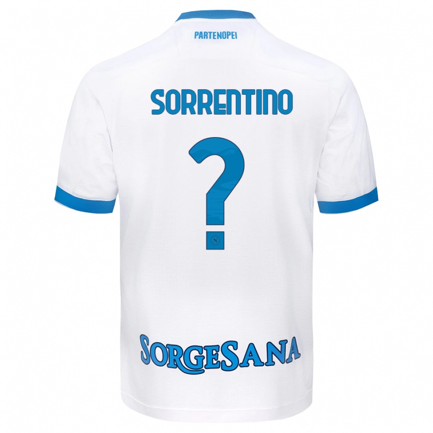 גברים Andrea Sorrentino #0 לבן כחול שמיים הרחק ג'רזי 2026/27 חולצה קצרה