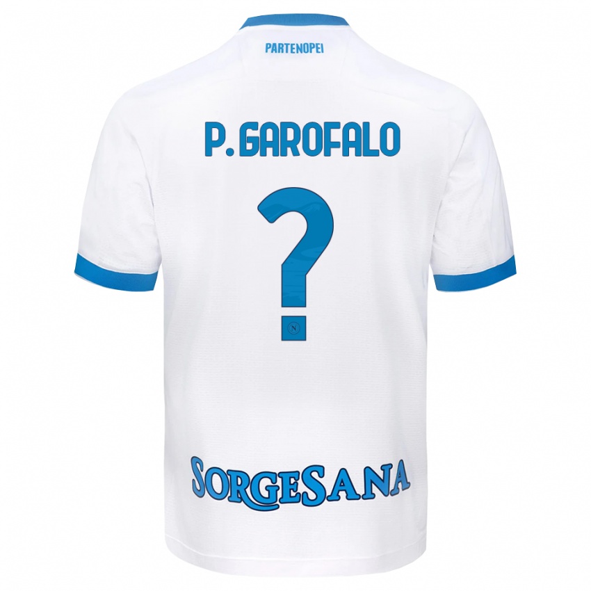 גברים Pasquale Garofalo #0 לבן כחול שמיים הרחק ג'רזי 2026/27 חולצה קצרה