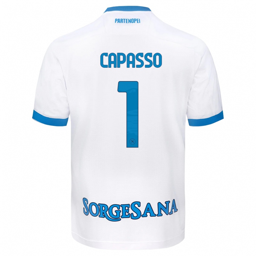 גברים Antonio Capasso #1 לבן כחול שמיים הרחק ג'רזי 2026/27 חולצה קצרה