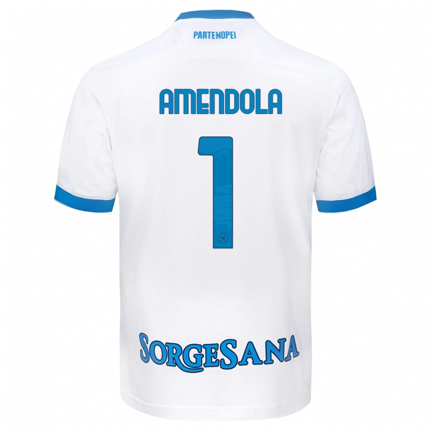 גברים Antonio Amendola #1 לבן כחול שמיים הרחק ג'רזי 2026/27 חולצה קצרה