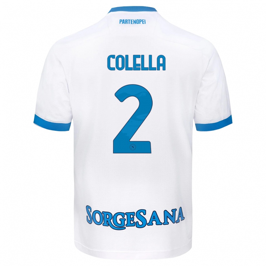 גברים Raffaele Colella #2 לבן כחול שמיים הרחק ג'רזי 2026/27 חולצה קצרה