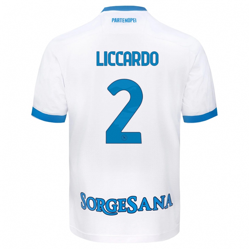 גברים Christian Liccardo #2 לבן כחול שמיים הרחק ג'רזי 2026/27 חולצה קצרה