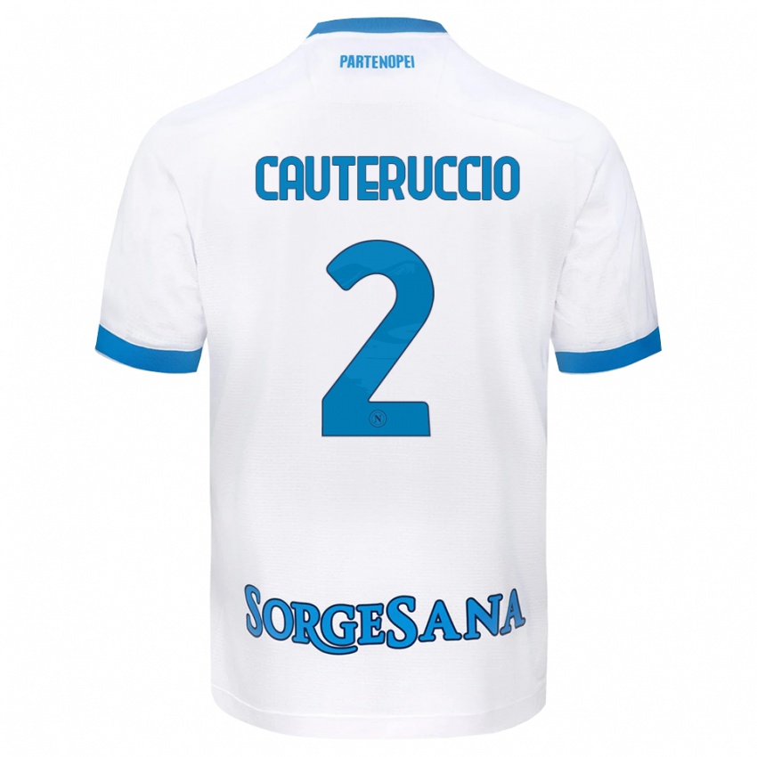 גברים Walter Cauteruccio #2 לבן כחול שמיים הרחק ג'רזי 2026/27 חולצה קצרה
