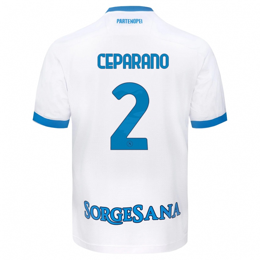גברים Mario Ceparano #2 לבן כחול שמיים הרחק ג'רזי 2026/27 חולצה קצרה