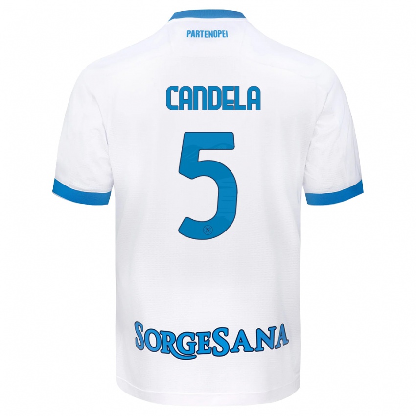 גברים Ivan Candela #5 לבן כחול שמיים הרחק ג'רזי 2026/27 חולצה קצרה