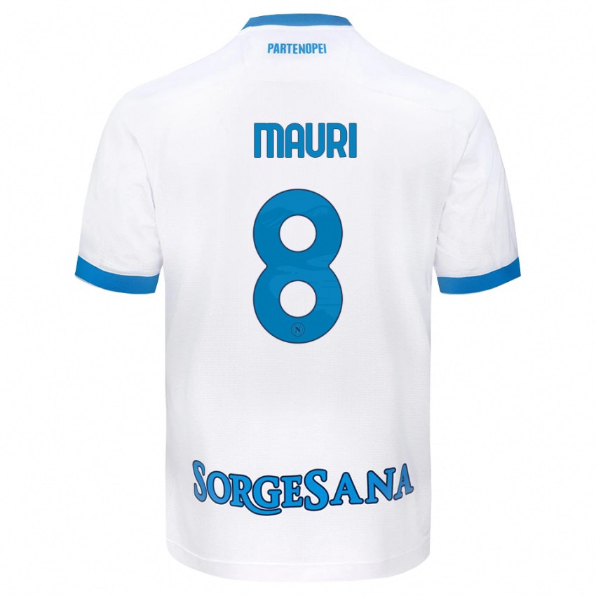 גברים Claudia Mauri #8 לבן כחול שמיים הרחק ג'רזי 2026/27 חולצה קצרה