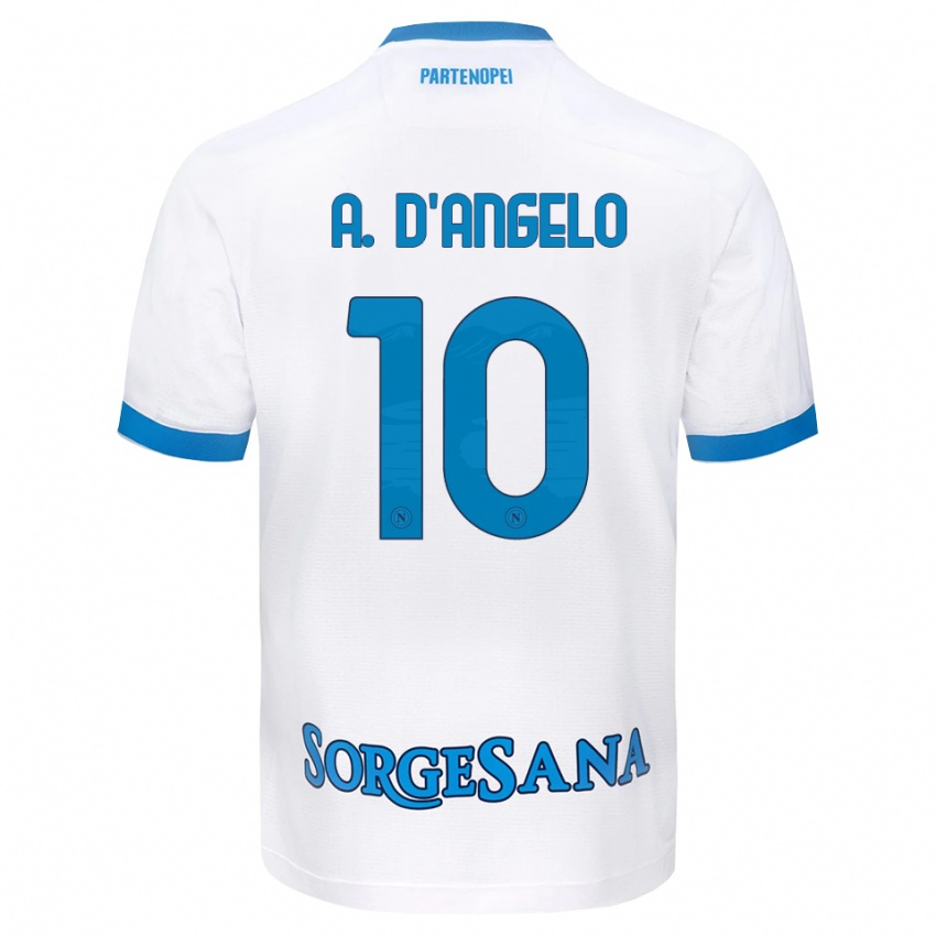 גברים Adrian D'angelo #10 לבן כחול שמיים הרחק ג'רזי 2026/27 חולצה קצרה